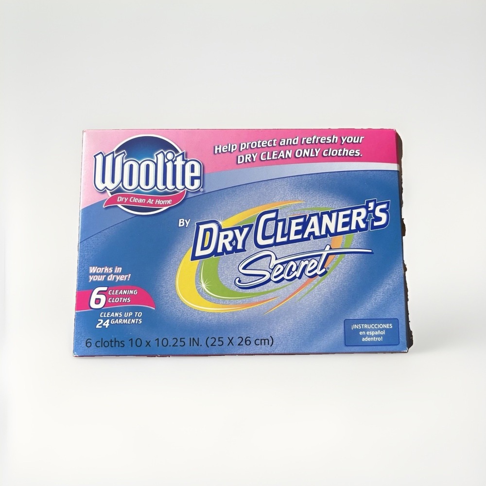 Woolite Dry Clean At Home By Dry Cleaner's Secret 5-Pack Cloths Open Box